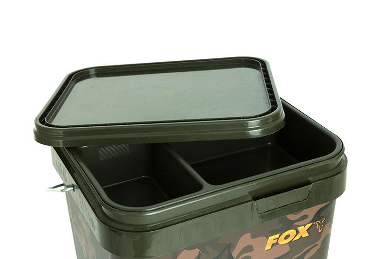 Fox Camo tray for 17 l - Fox-v poklopac sa tri odjeljka za njihove četvrtaste kante od 17 l. Cijena: 9 BAM